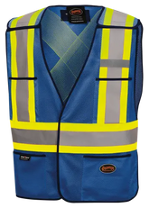 Pioneer 6927RB V1020780-O/S Hi-Viz Royal Blue Safety Tear-Away Vest